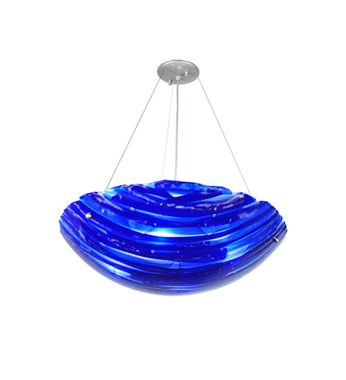 24"W Metro Fusion Azul Inverted Pendant