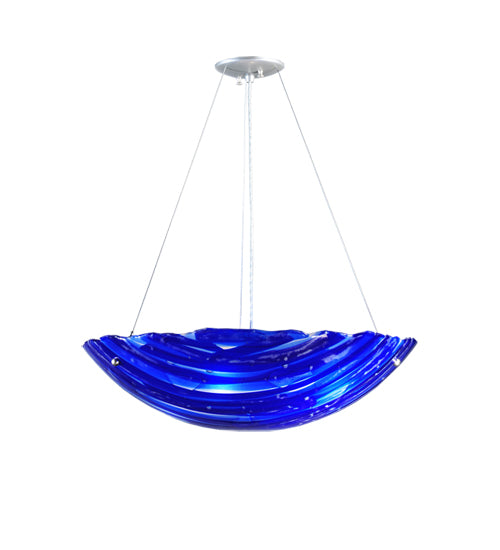 24"W Metro Fusion Azul Inverted Pendant