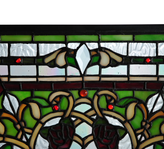 25"W X 25"H Floral Stained Glass Window