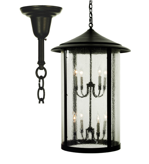 24"W Fulton Clear Hanging Lantern Pendant