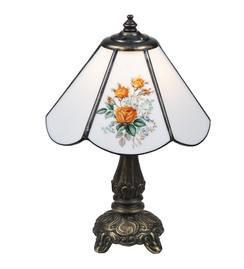 11.5"H Rose Bouquet Mini Lamp