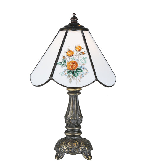 11.5"H Rose Bouquet Mini Lamp