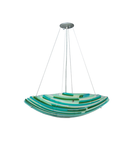 30"W Metro Fusion La Spiaggia Glass Inverted Pendant