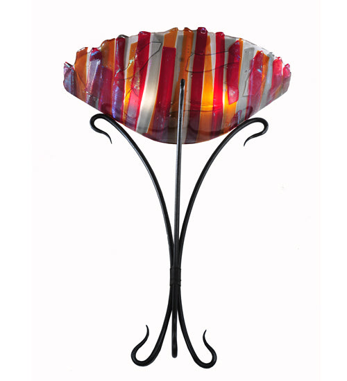 18"W Lava Fused Glass Wall Sconce