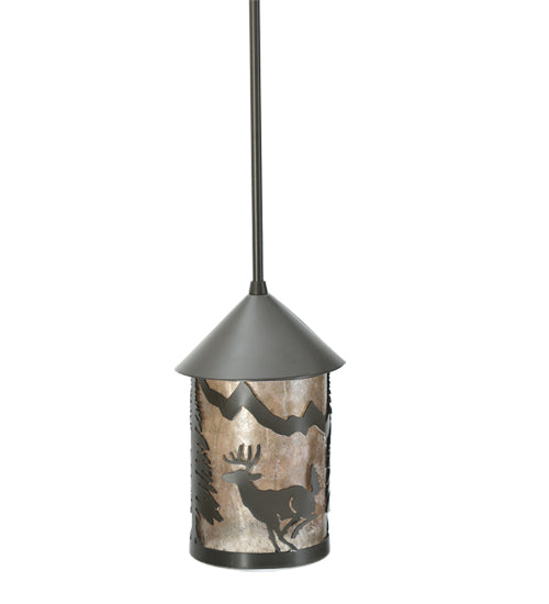 6" Wide Lone Deer Lantern Mini Pendant