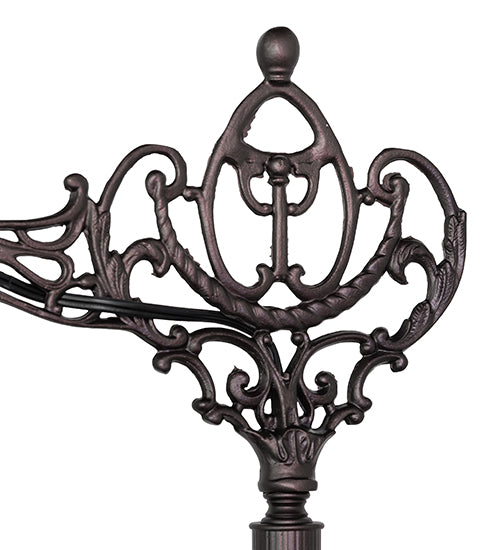 60" High Mahogany Bronze Bridge Arm Floor Lamp