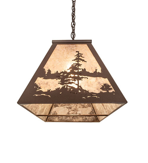 48" Long Tall Pines Oblong Pendant