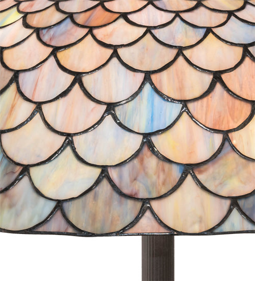 62" High Tiffany Fishscale Floor Lamp