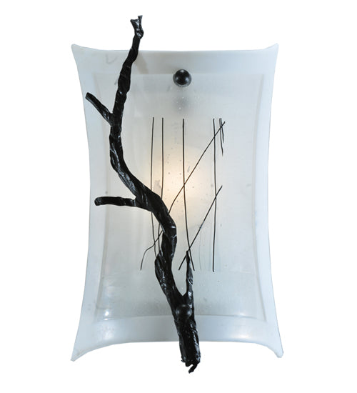 9"W Metro Fusion Twigs Glass Wall Sconce