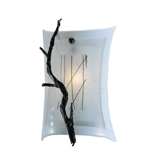 9"W Metro Fusion Twigs Glass Wall Sconce