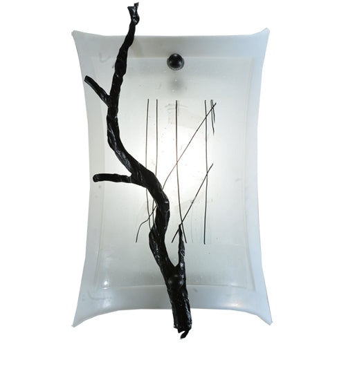 9"W Metro Fusion Twigs Glass Wall Sconce