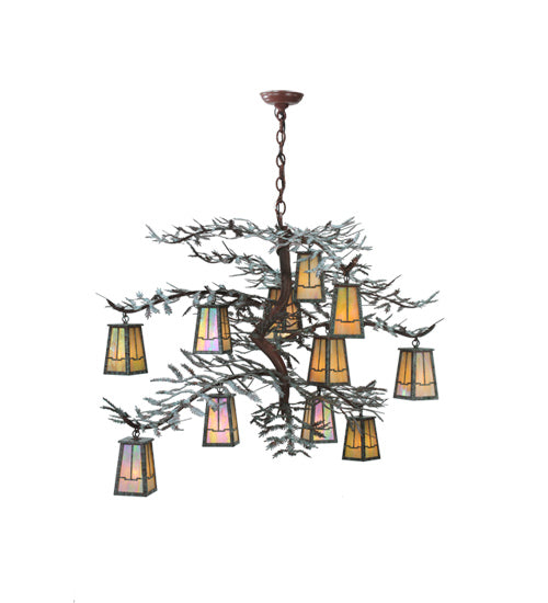 52" Wide Pine Branch Valley View 12 Light Chandelier