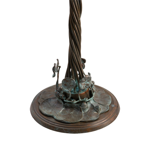 61" High Bronze Lily 12 Light Floor Base