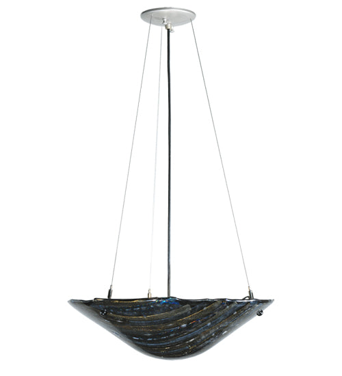 18"W Metro Fusion Cielo Di Notte Glass Inverted Pendant