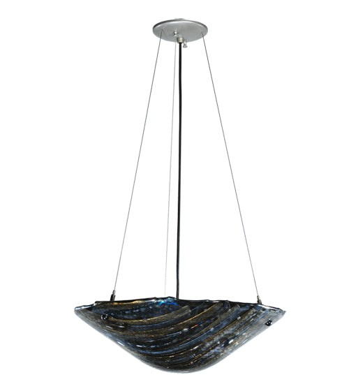 18"W Metro Fusion Cielo Di Notte Glass Inverted Pendant