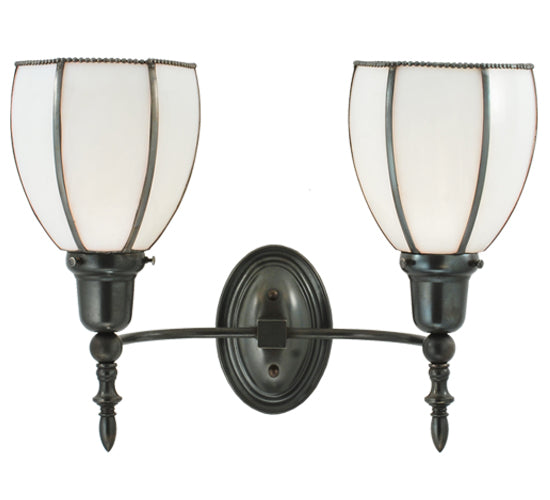 18"W Borough Hall 2 Lt Wall Sconce