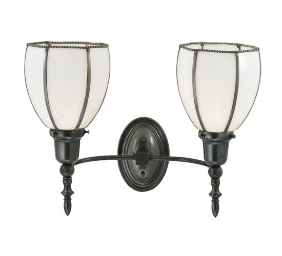 18"W Borough Hall 2 Lt Wall Sconce