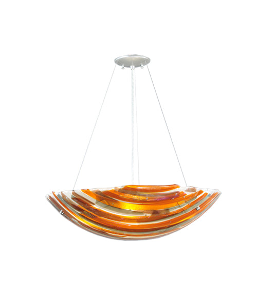 24"W Metro Fusion Marina Glass Inverted Pendant