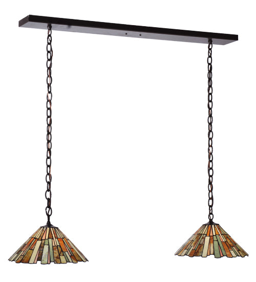 45"L Delta Jadestone 2 Lt Island Pendant