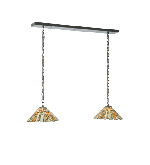 45"L Delta Jadestone 2 Lt Island Pendant