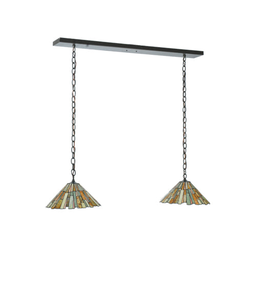 45"L Delta Jadestone 2 Lt Island Pendant