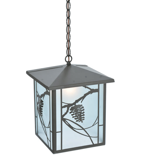 12"Sq Whispering Pines Lantern Pendant