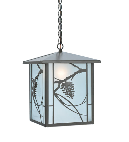 12"Sq Whispering Pines Lantern Pendant