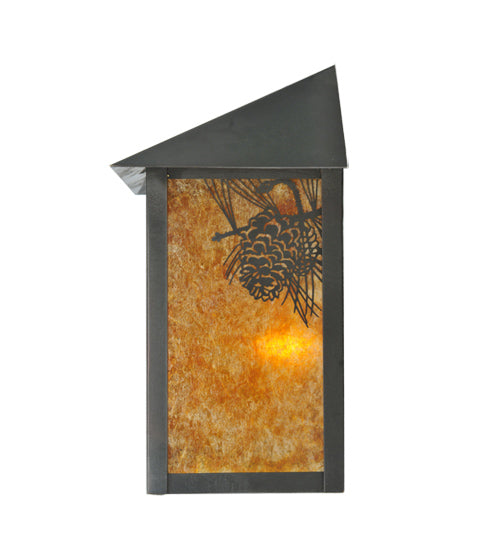 9" Wide Seneca Winter Pine Wall Sconce