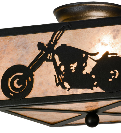 10"Sq Motorcycle Flushmount