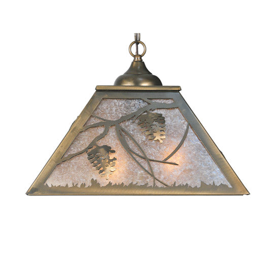 16"Sq Whispering Pines Pendant