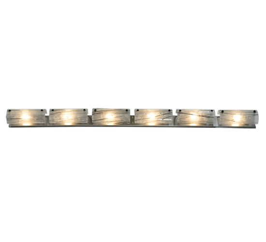 73"W Metro Fusion Branches 6 Lt Glass Vanity Light