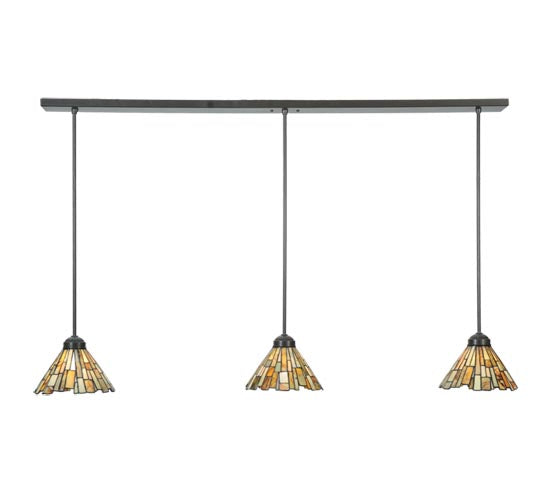 50"L Delta Jadestone 3 Lt Island Pendant