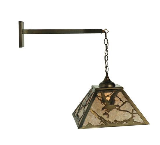 15.5"W Strike Of The Eagle Hanging Wall Sconce