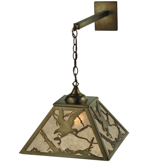 15.5"W Strike Of The Eagle Hanging Wall Sconce