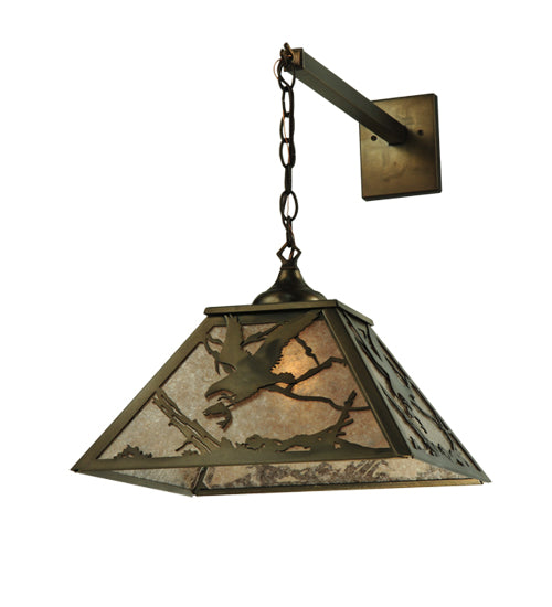 15.5"W Strike Of The Eagle Hanging Wall Sconce