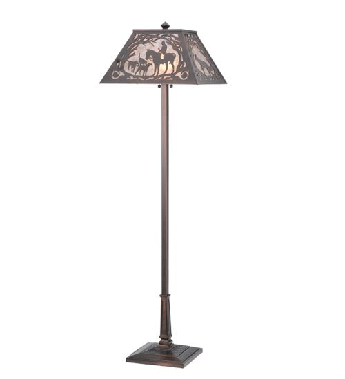 60" High Fox Hunt Floor Lamp