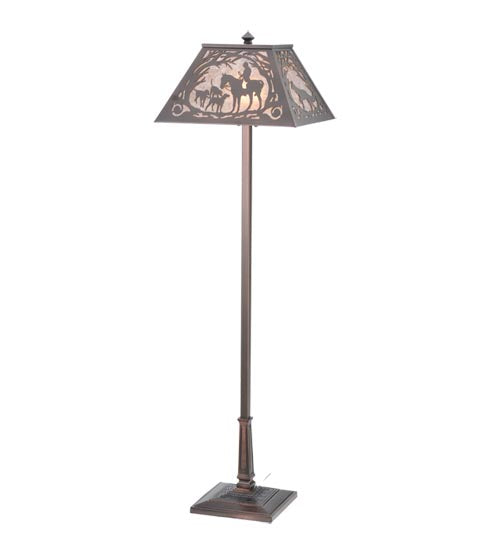 60" High Fox Hunt Floor Lamp