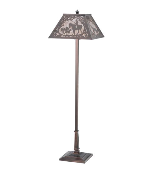 60" High Fox Hunt Floor Lamp