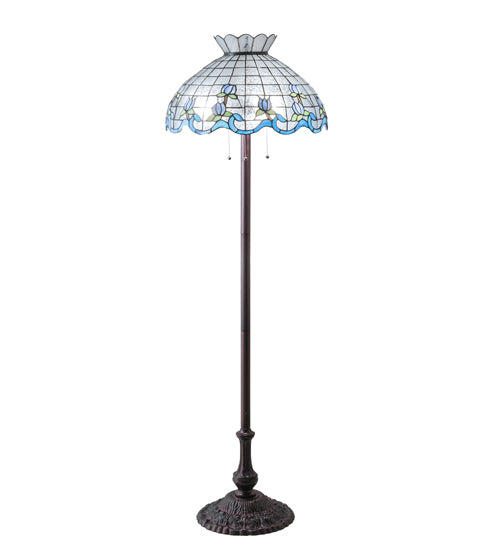 62" High Roseborder Floor Lamp