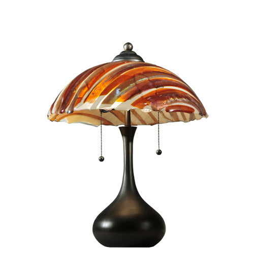 21"H Metro Fusion Marina Glass Table Lamp