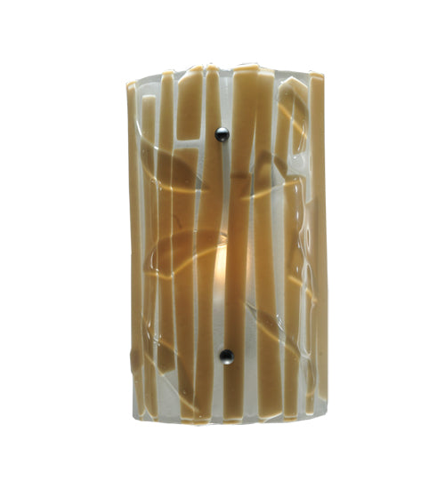 9"W Metro Fusion Bambu Glass Wall Sconce