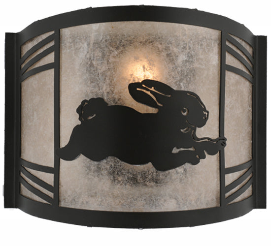 12"W Rabbit On The Loose Right Wall Sconce