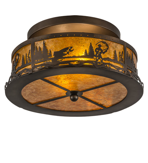 16"W Fly Fishing Creek Flushmount