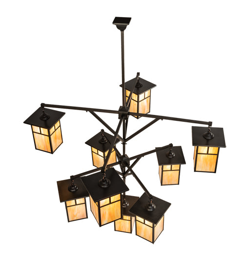 64" Wide Hyde Park T Mission 9 Light Hanging Lantern Chandelier