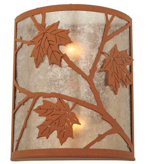 10"W Maple Leaf Wall Sconce