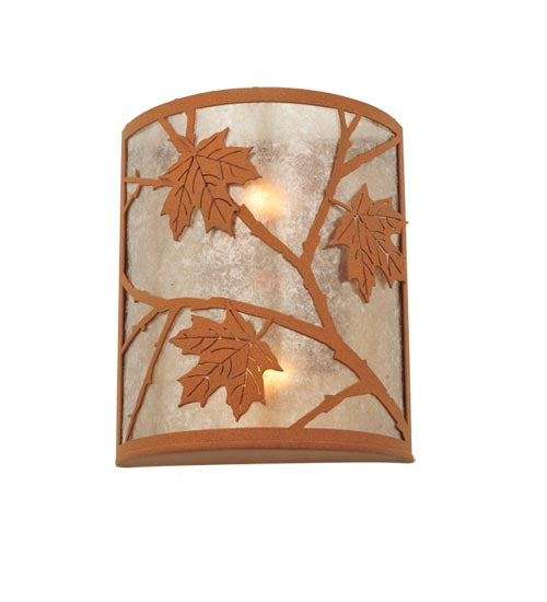 10"W Maple Leaf Wall Sconce