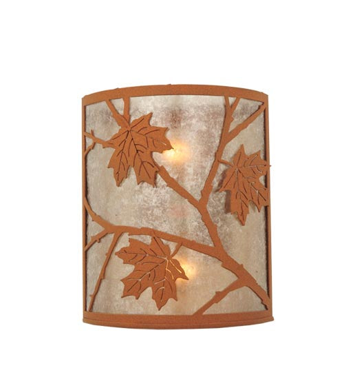 10"W Maple Leaf Wall Sconce