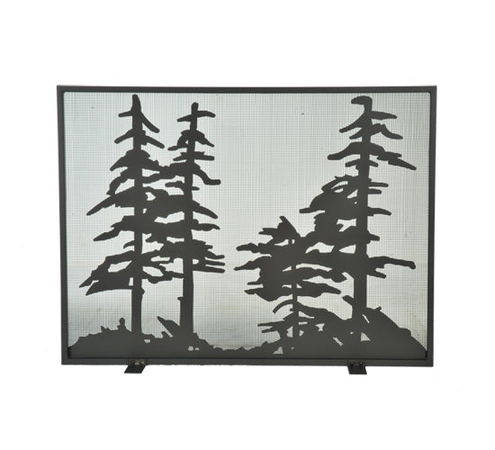 44" Wide X 33" High Tall Pines Fireplace Screen