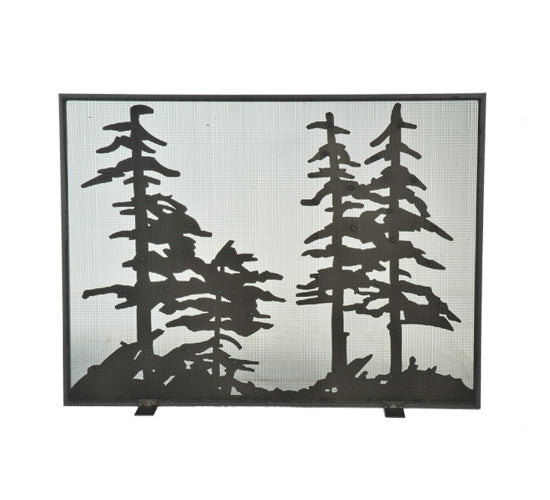 44" Wide X 33" High Tall Pines Fireplace Screen