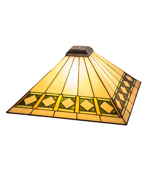 17" Square Diamond Band Mission Shade